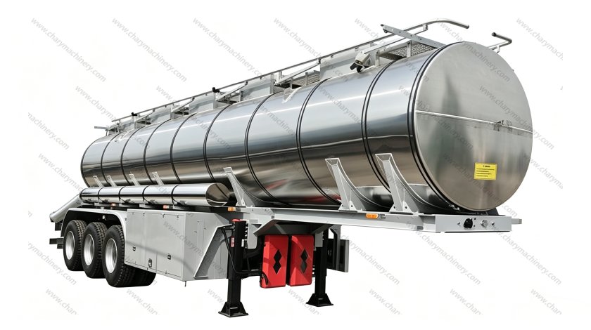 50000L Semi-remorque citerne en acier inoxydable à 3 essieux