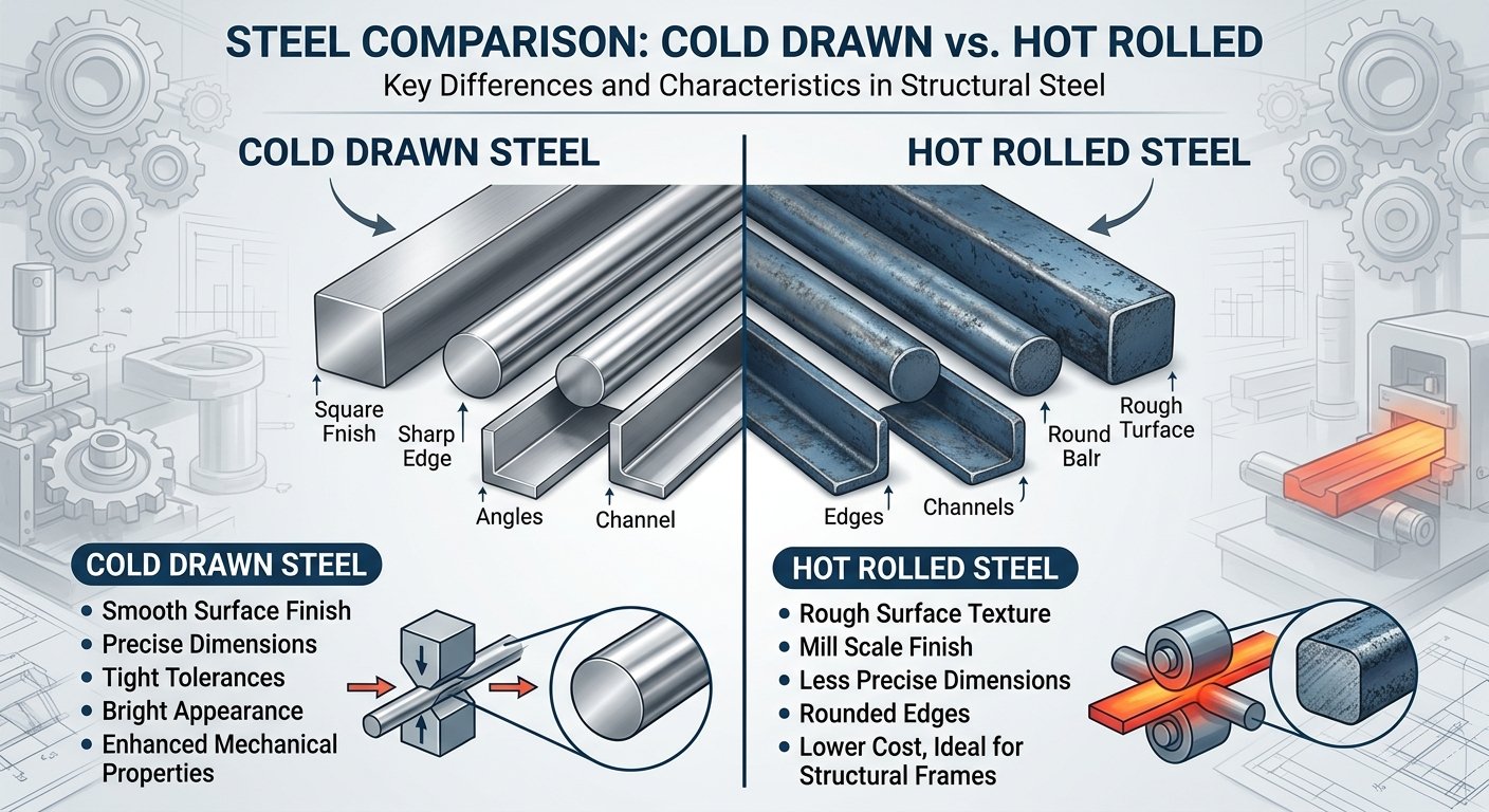 Cold Drawn vs Hot Rolled Steel