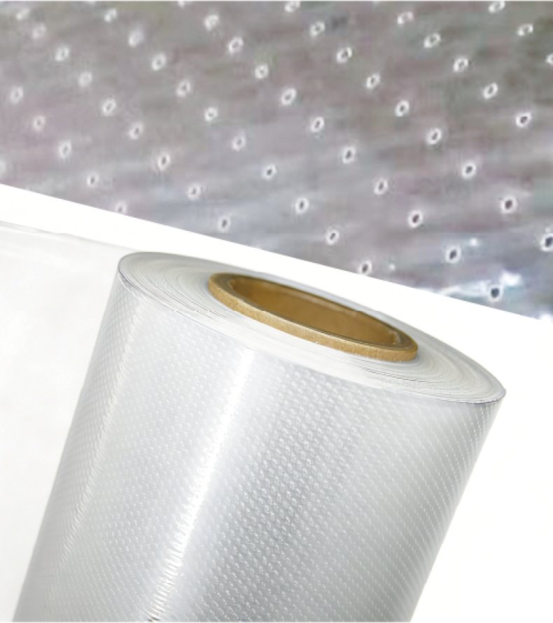 Hot needle perforated POF shrink film