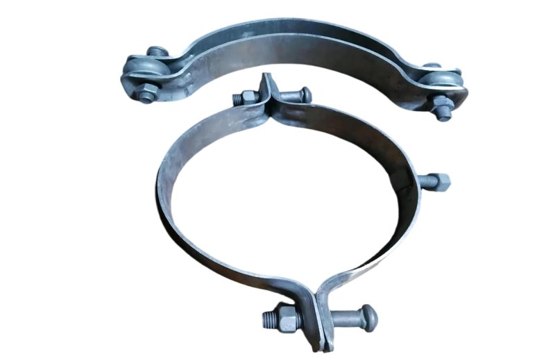 Hot-dip galvanized wire pole clamp