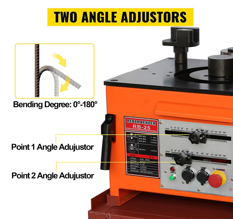 Rebar Bender RB-25 Bending Range 6~25mm