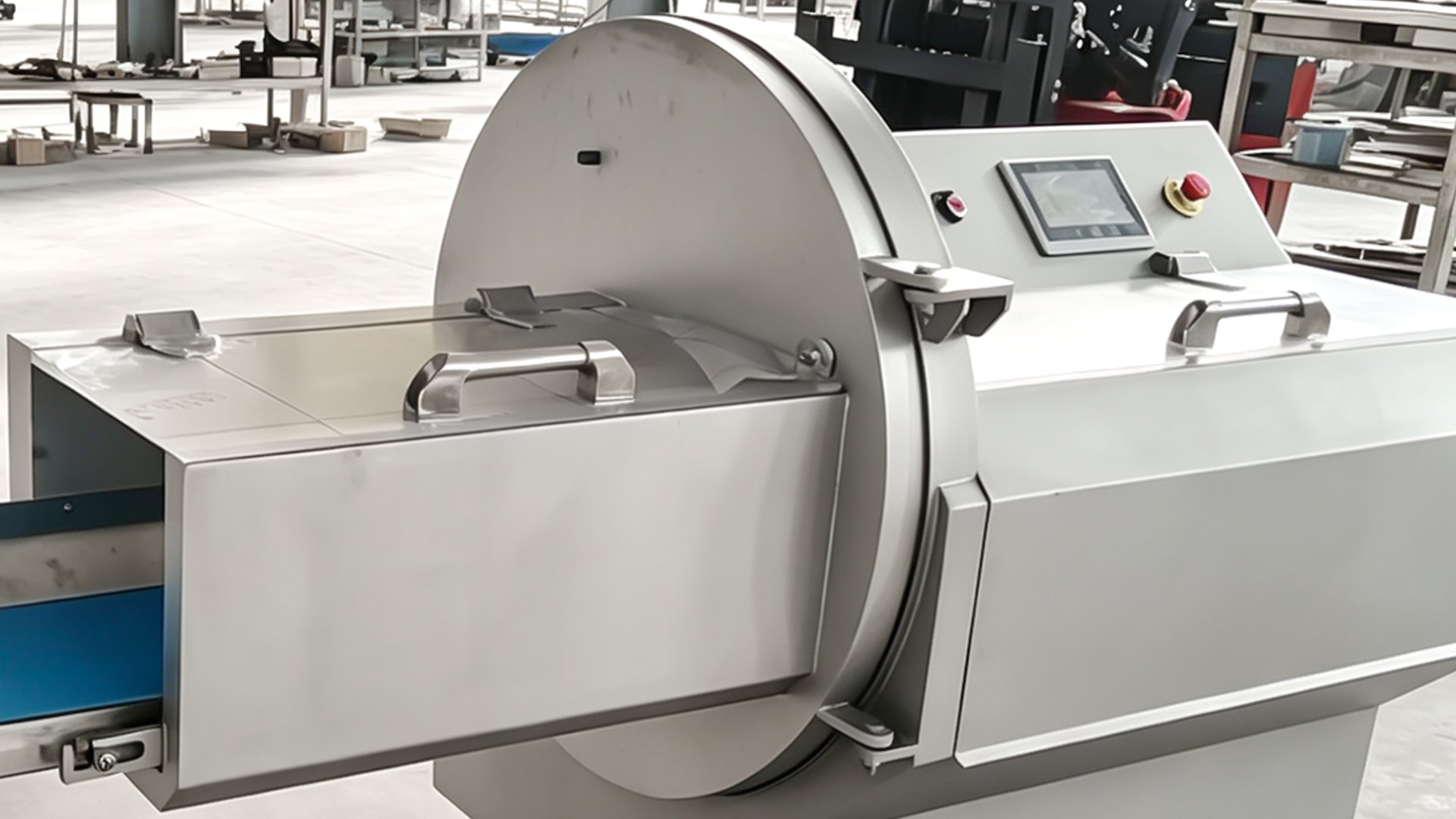SUS304 Henger Global HE-25 210 RPM circular cutting blade close-up