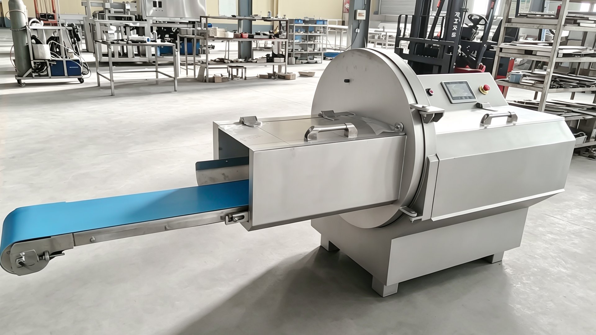 SUS304 Henger Global HE-25 automatic meat portion cutter machine factory workshop