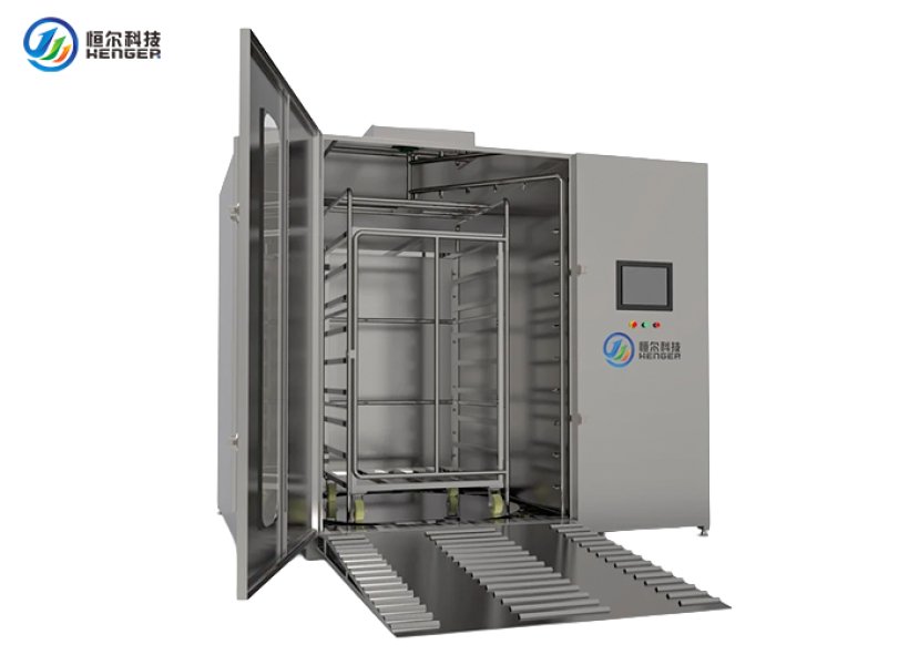 Smokehouse Rack Cart Washer 360° Rotary High Pressure Steam Heating SUS304 20-30 Carts/H SCW-580 Henger Global