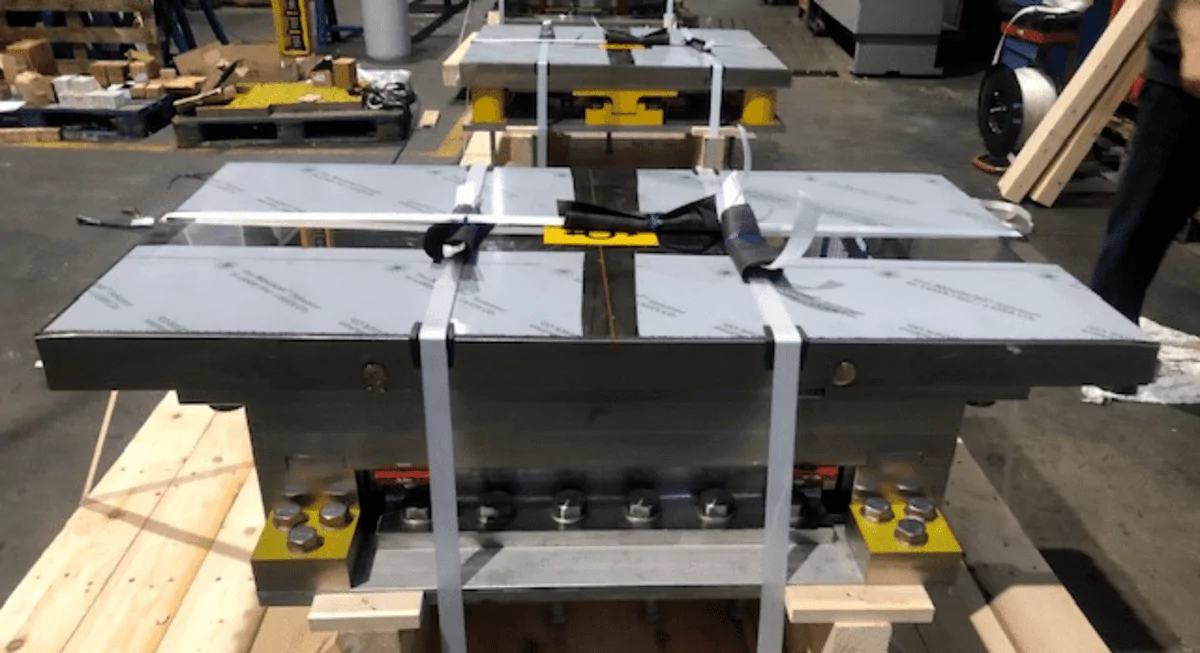 Bridgent pot bearings – TETRON CD series packaged for shipment