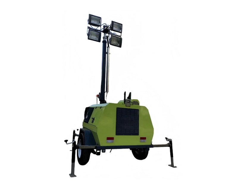9m Trailer Hand-lifting/Electric Lifting Mobile Lighting Tower