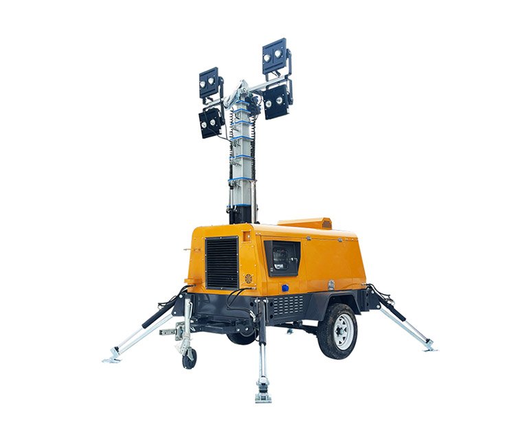 9m Trailer Full Hydraulic Lifting Mobile Lighting Tower