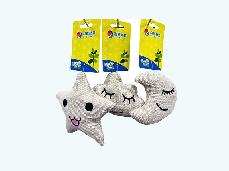 Natural Catnip Toy Set for Cats – Cute Star, Moon & Cloud Plush Toys