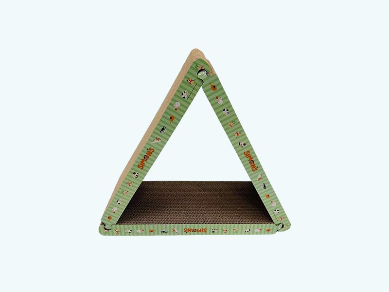 Durable Triangular Corrugated Cardboard Cat Scratching 