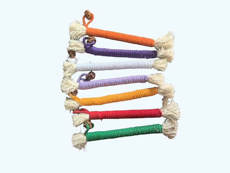 Natural Rope Cat Chew Toy With Silver Vine Fruit