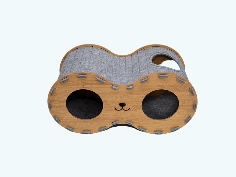 Glasses-Shaped Felt Cat House