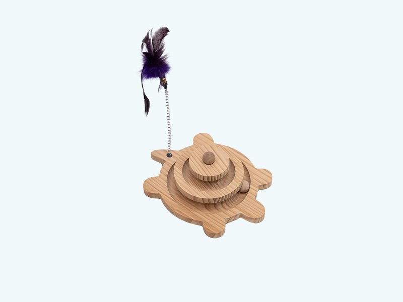 Wooden Interactive Cat Toy