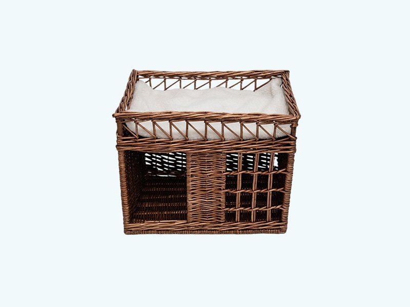 Double-deck Handmade Wicker Cat House
