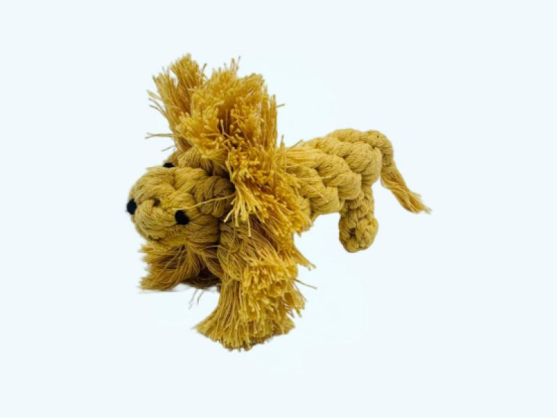 Handmade Cotton Rope Lion Dog Toy