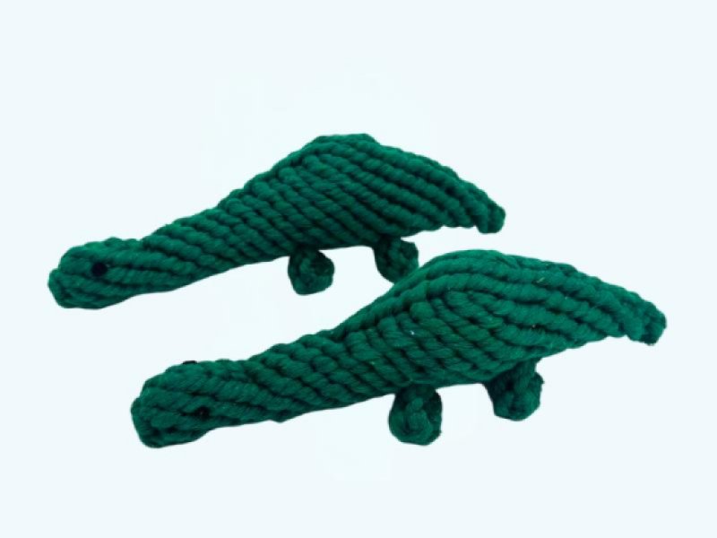 Handmade Cotton Rope Dinosaur Dog Toy