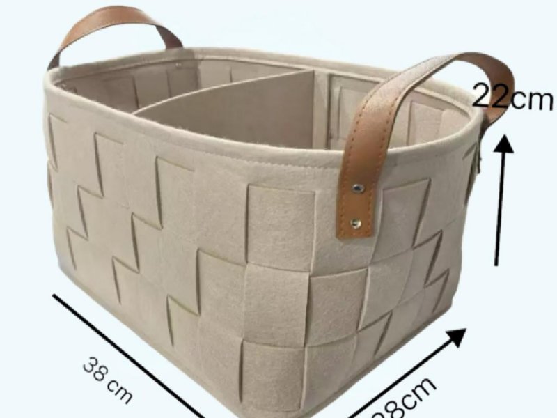  Felt Storage Basket with Handle