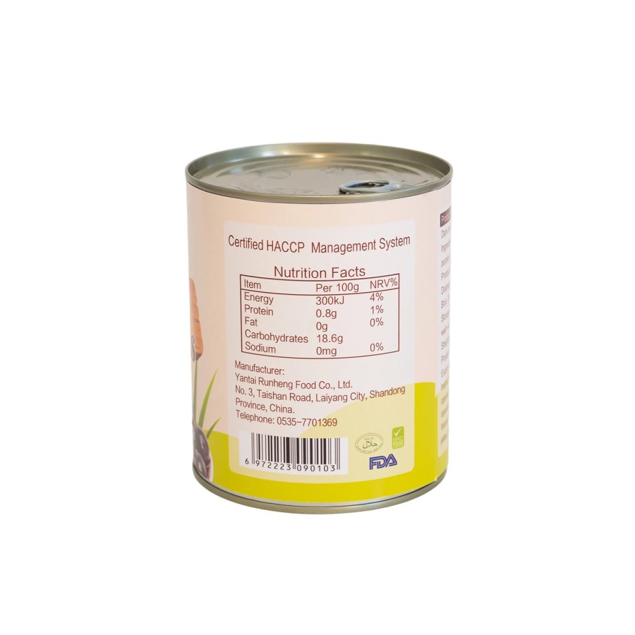 Canned sweet black cherries 850g