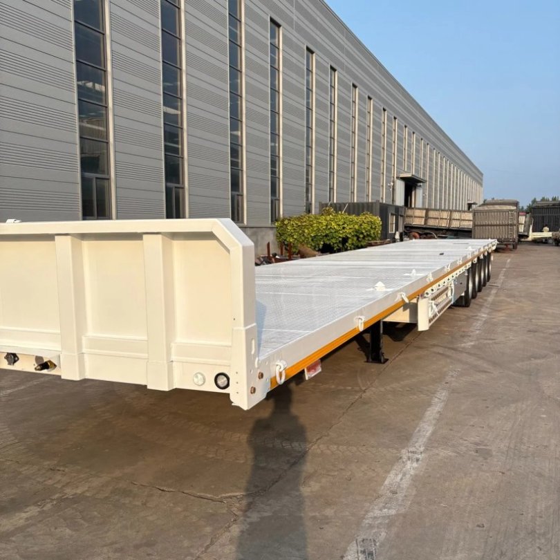 Flatbed Semi Trailer for 20+40FT Container with Multiple Functional Semi Trailer