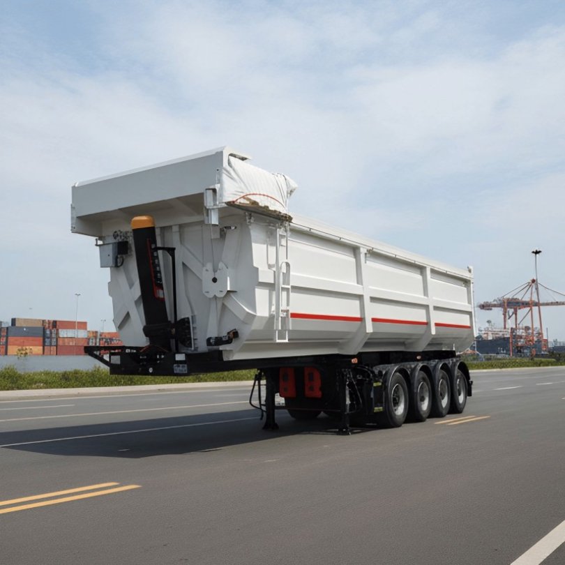 Rear-Reversible Dump Truck Semi-Trailer