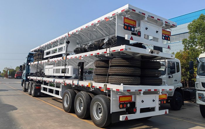 Axles Flatbed Semi Trailer