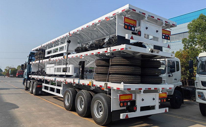 Axles Flatbed Semi Trailer