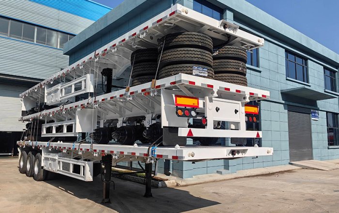 Axles Flatbed Semi Trailer