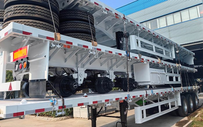 Axles Flatbed Semi Trailer