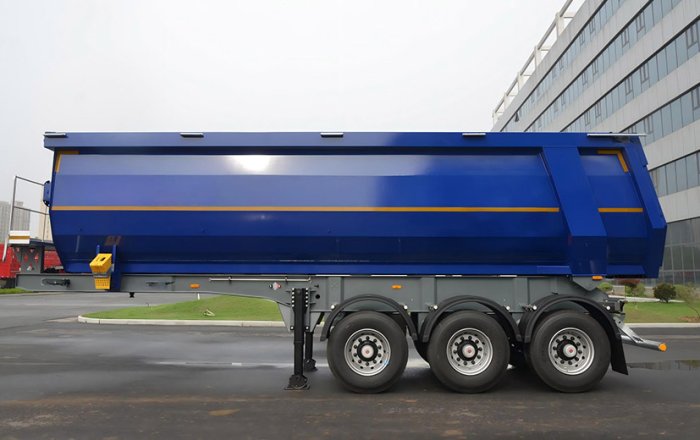 U-shaped 3-axle dump semitrailer