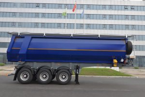U-shaped 3-axle dump semitrailer