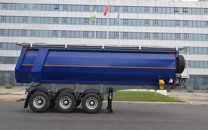 U-shaped 3-axle dump semitrailer