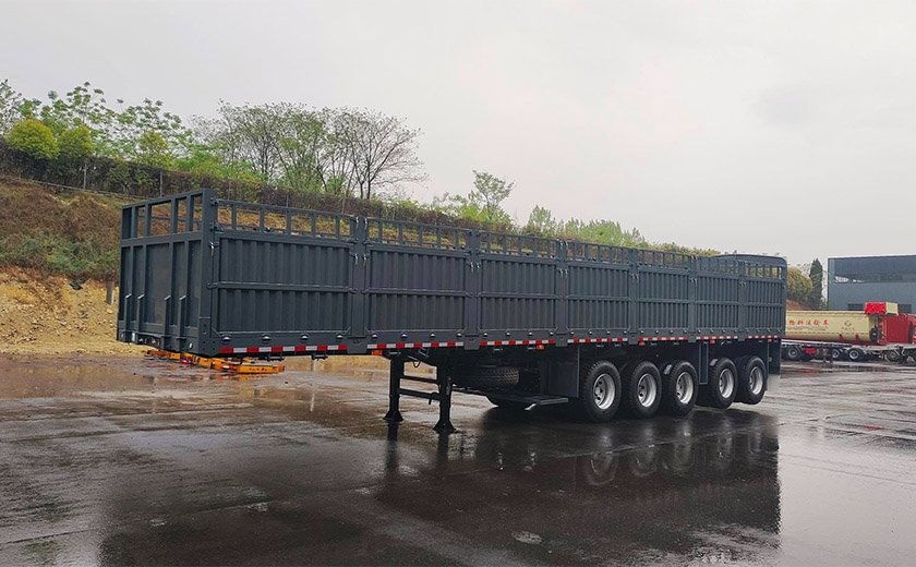 5 Axle Side Wall Fence Semi Trailer for Bulk Cargo