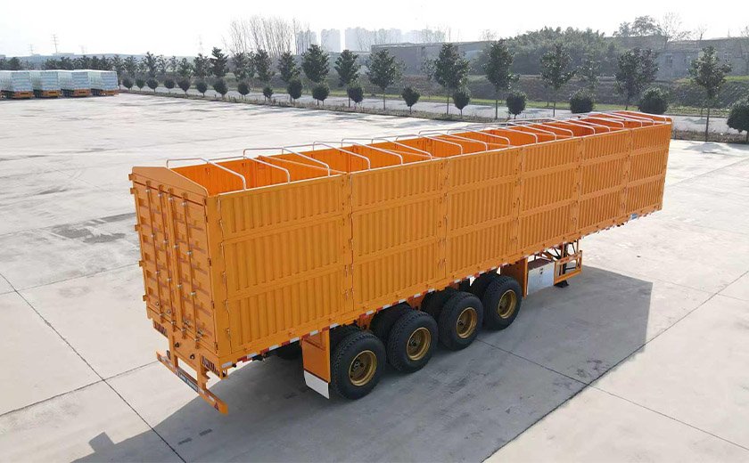 4 Axle Heavy Duty Side Wall Semi Trailer with Twist Lock