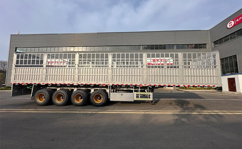 4 Axle Bulk Cargo Transport Fence Semi Trailer