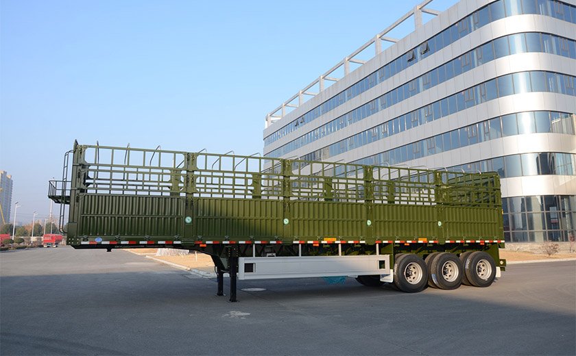 3 Axle Bulk Cargo Fence Semi Trailer