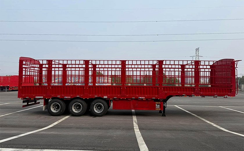 3 Axle Bulk Cargo Transport Fence Semi Trailer