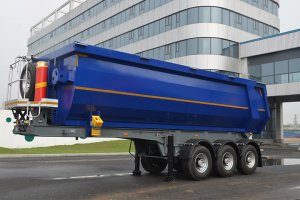 U-shaped 3-axle dump semitrailer