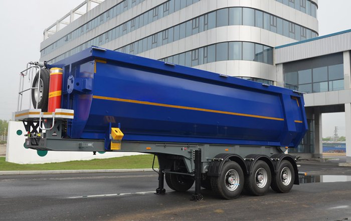 U-shaped 3-axle dump semitrailer