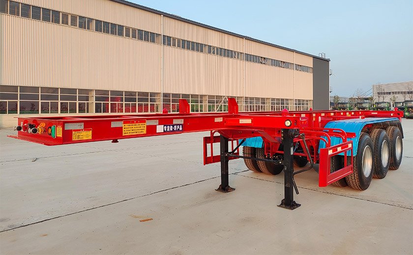 20ft Straight Beam Skeleton Semi Trailer