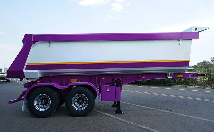 2 Axles Rear Dump Semi Trailer