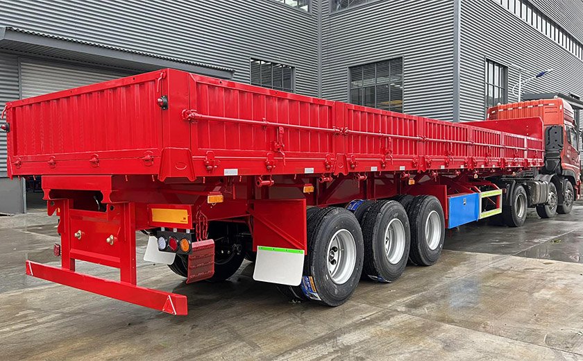14m 3 Axles Side Dump Semi Trailer