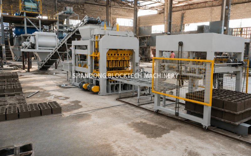 QT12-15 Fully Automatic Cement Concrete Hollow Block Production Line