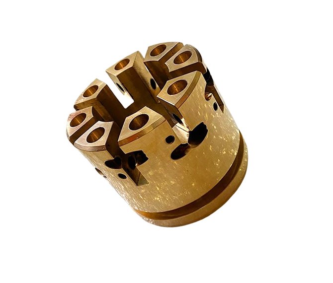 CNC precision machined non-standard brass valve bodies