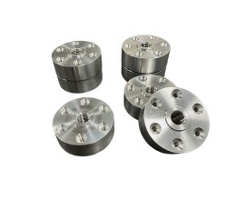 CNC post-machined stainless steel and aluminum alloy fluid piping assemblies