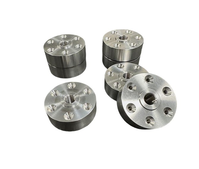 CNC post-machined stainless steel and aluminum alloy fluid piping assemblies