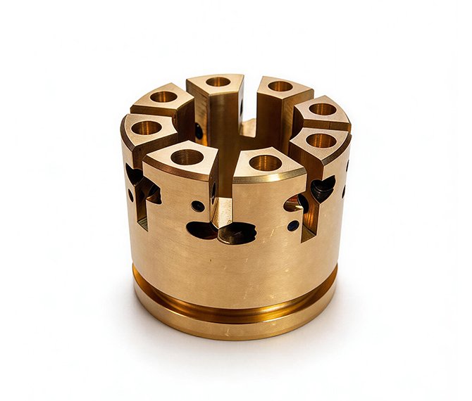 CNC precision machined non-standard brass valve bodies