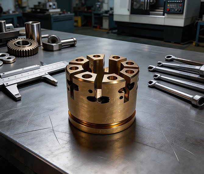 CNC precision machined non-standard brass valve bodies