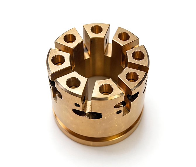 CNC precision machined non-standard brass valve bodies