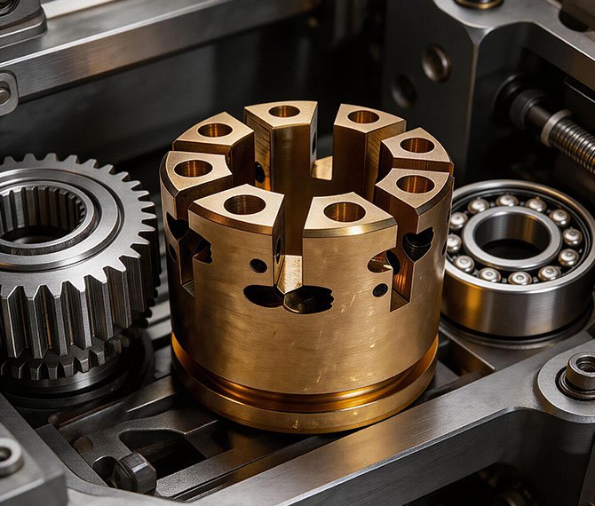 CNC precision machined non-standard brass valve bodies