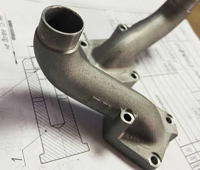 High precision aluminum alloy cast pipe fittings