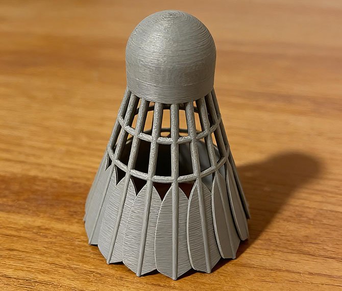 3D Printed Titanium Alloy Badminton Shuttlecock